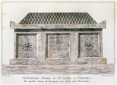 Presented Tomb of St Luke, at Thebes, the marble Soros of Nedymus, one of the later Platonists - Clarke Edward Daniel - 1816
