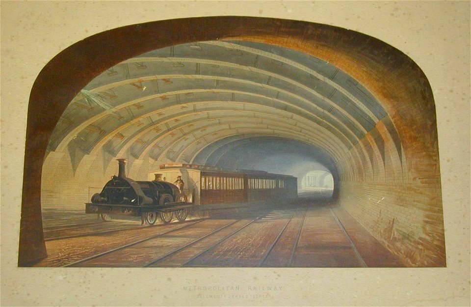 Praed Street Junction, Metropolitan Railway Chromolithograph