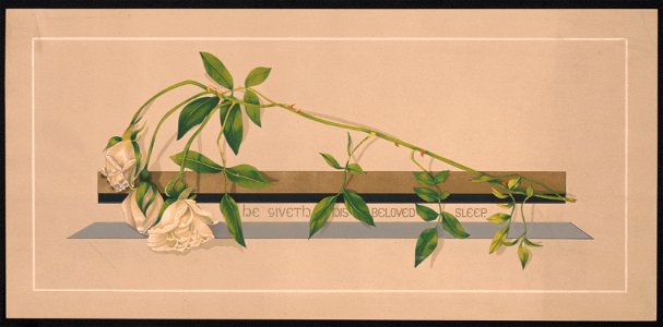 Prang's floral mottoes, no. 45. He giveth his beloved sleep LCCN2017650342