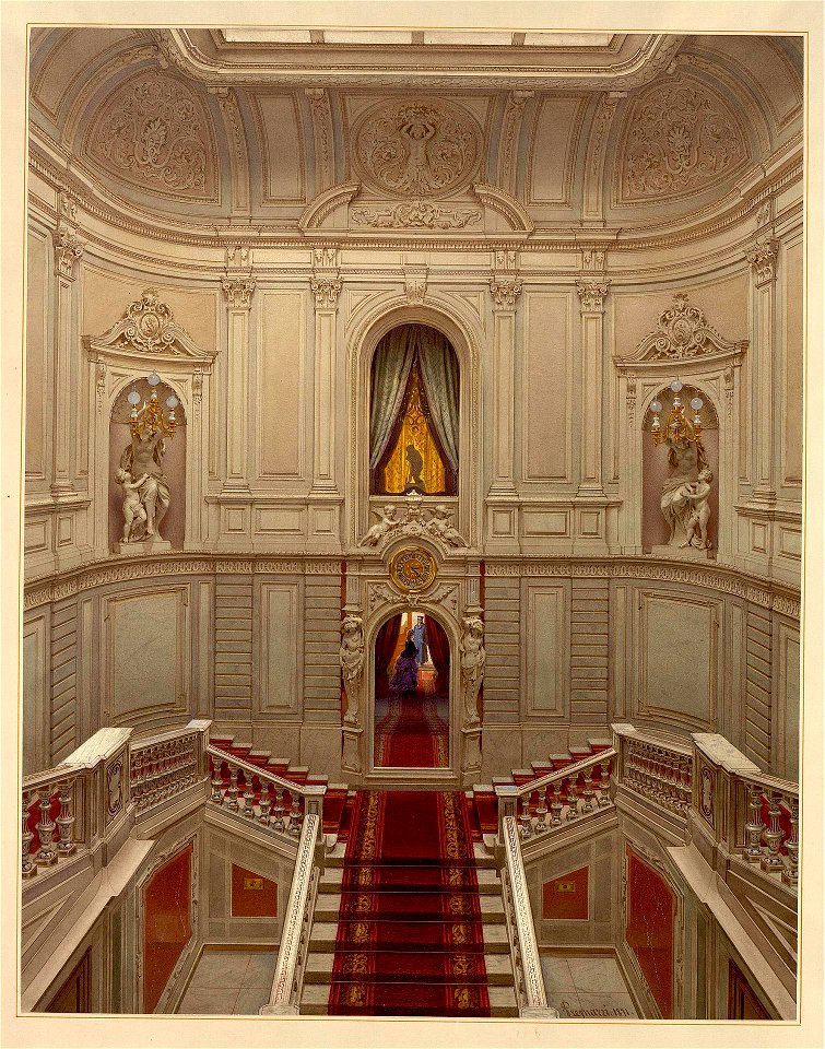Premazzi. Mansion of Baron Stieglitz. Main Staircase (1). 1871
