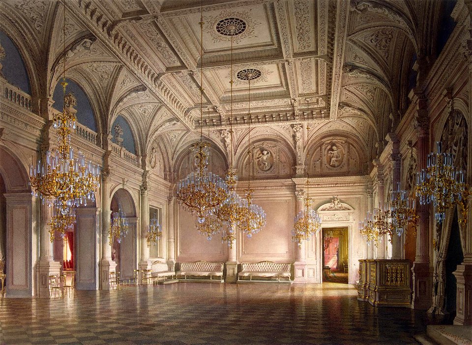 Premazzi. Mansion of Baron Stieglitz. The Ballroom. 1870