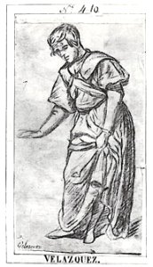 Preparatory drawing for Cristo y el alma cristiana..., by Diego Velázquez