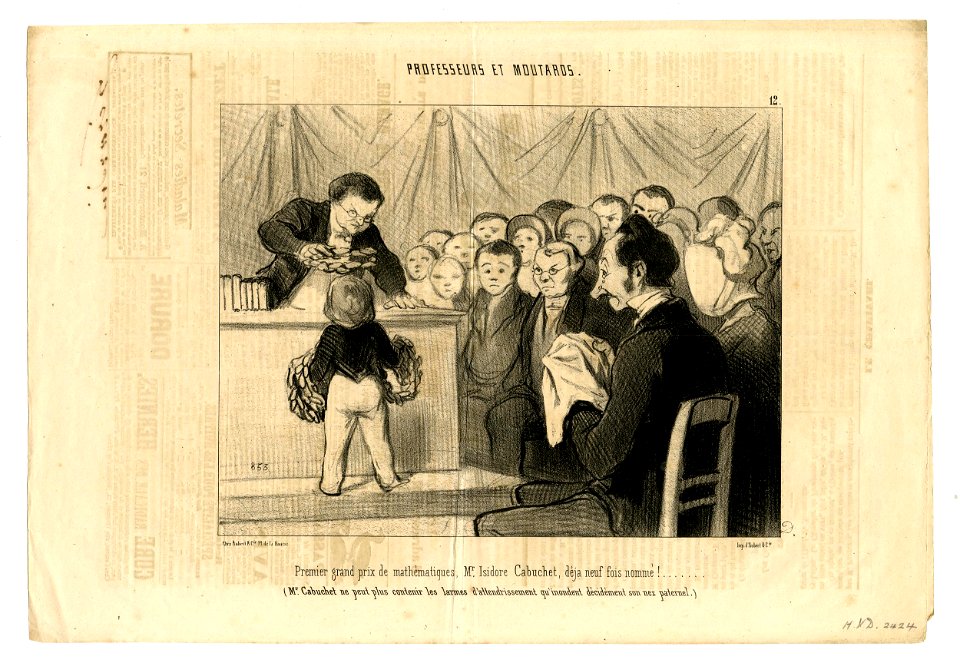 Premier grand prix de mathématique, Mr Isidore Cabuchet... (First prize for mathematics, Mr Isidore Cabuchet....) (BM 1939,0602.57)