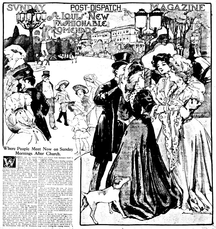 Premiere Page du Saint-Louis Post-Dispatch Montrant Des Gens Discutant