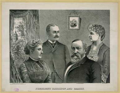 President Harrison and family LCCN2003680054