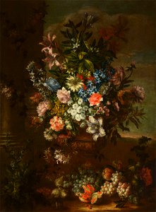 Previously attributed to Jean-Baptiste Monnoyer (1636-99) - Still Life with Flowers - RCIN 401137 - Royal Collection
