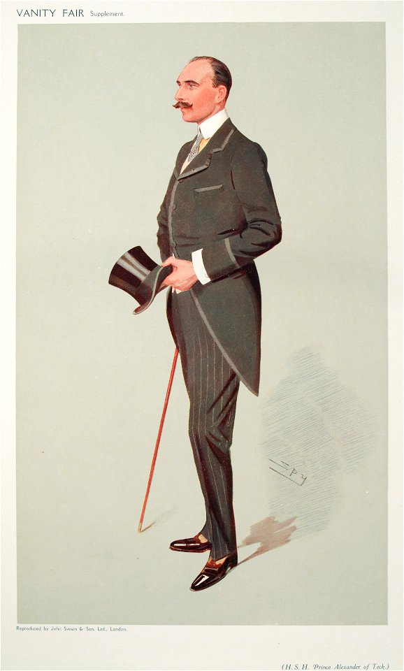Prince Alexander of Teck Vanity Fair 9 December 1908