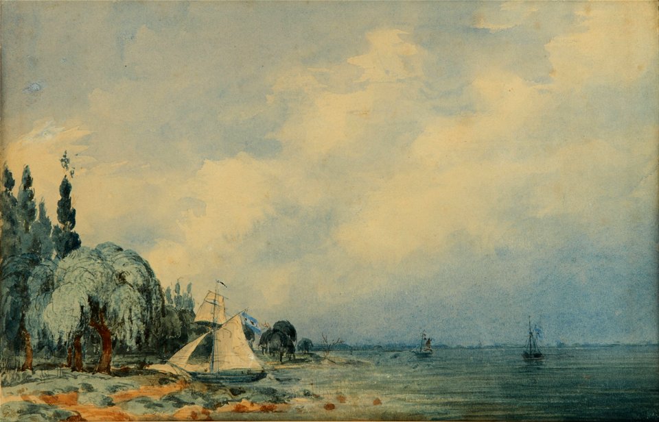 Prilidiano Pueyrredon - Paisaje de la costa (San Isidro) - Google Art Project (479392)
