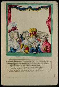 Premier hommage des Habitans de Paris à la Famille Royale le mercredi 7 Octobre 1789. Free illustration for personal and commercial use.