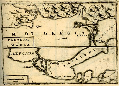 Prevesa, e SMaura - Coronelli Vincenzo - 1688