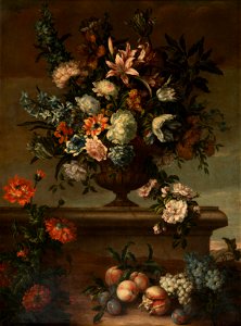 Previously attributed to Jean-Baptiste Monnoyer (1636-99) - Still Life with a Vase of Flowers - RCIN 401245 - Royal Collection