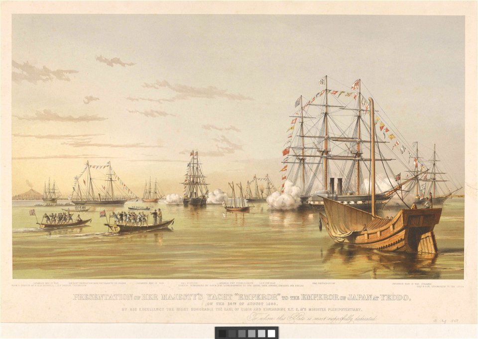 Presentation of Her Majesty's Yacht Emperor to the Emperor of Japan at Yeddo, on the 26th of August 1858 - RMG PY8738
