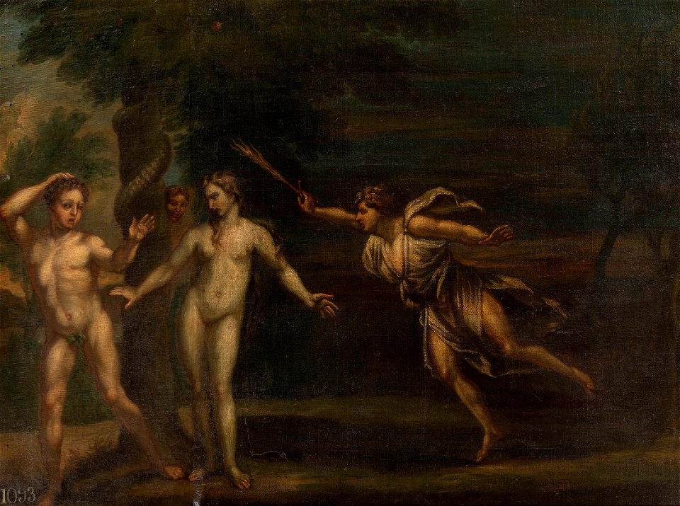 Previously attributed to Antonio Verrio (c. 1639-1707) - The Expulsion of Adam and Eve - RCIN 402753 - Royal Collection