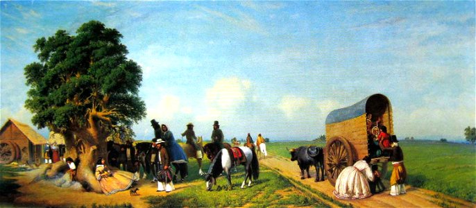 Prilidiano Pueyrredón - Un alto en el campo, 1861