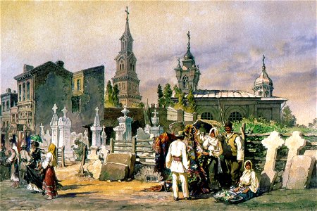 Preziosi - Turnul şi strada Bărăţiei, 1868