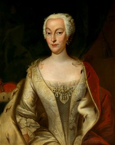Previously attributed to AG Meuser ^ (active 1750s) - Anna Sophia, Duchess of Saxe-Coburg-Saalfeld (1700-1780) - RCIN 403530 - Royal Collection
