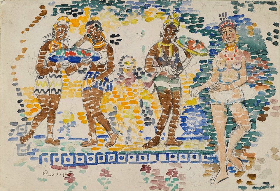 Brooklyn Museum - Five Figures - Maurice Brazil Prendergast