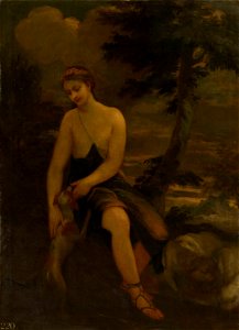 Previously attributed to John Collins (active 1740-53) - A Shepherdess - RCIN 402977 - Royal Collection