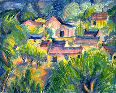 Preston Dickinson - Houses and Landscape - 1978.36 - Smithsonian American Art Museum
