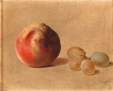 Emilie Preyer - A Peach and Grapes