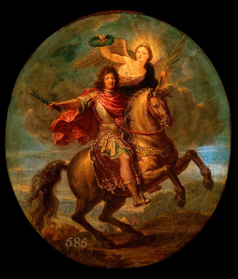 Previously attributed to Adam-François van der Meulen (1632-90) - Louis XIV (1638-1715) on Horseback - RCIN 406074 - Royal Collection