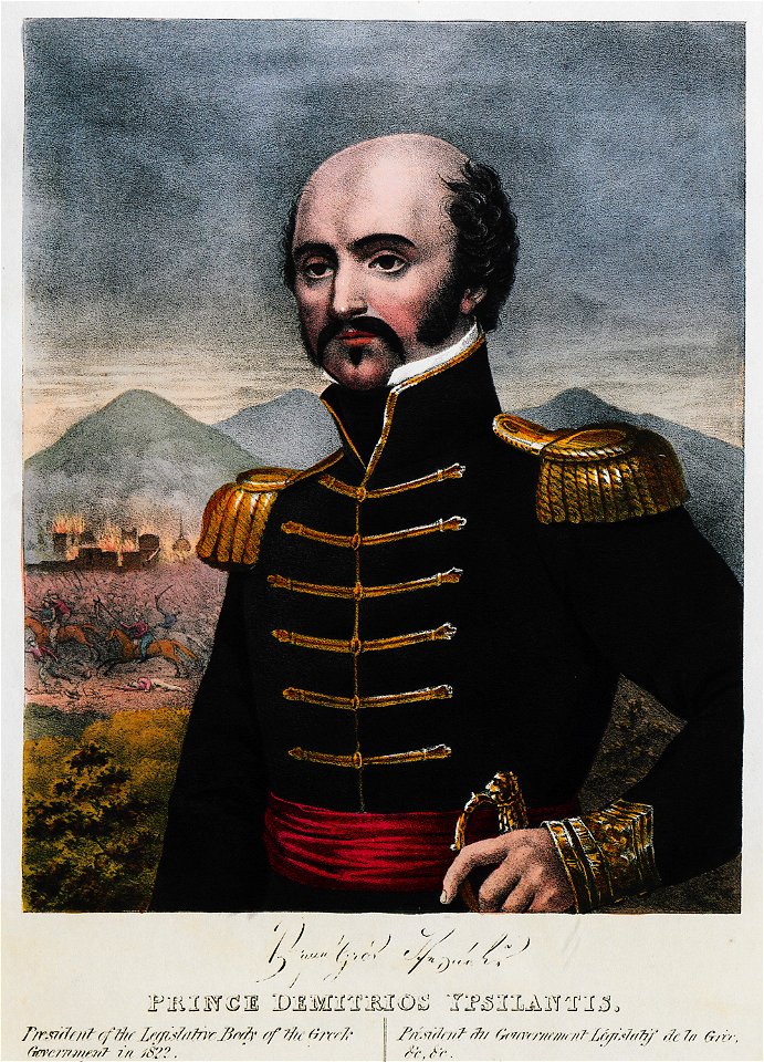 Prince Demitrios Ipsilantis, President of the Legislative Body of the Greek Government in 1822 - Friedel Adam De - 1830