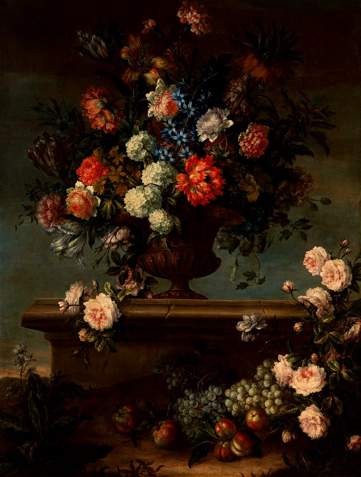 Previously attributed to Jean-Baptiste Monnoyer (1636-99) - Still Life with a Vase of Flowers - RCIN 401244 - Royal Collection