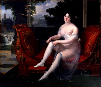 Presumed Portrait of Pauline Borghese by Louis Benjamin Marie Devouges