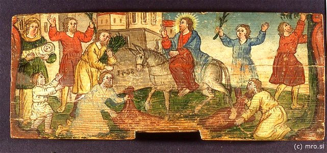 Prihod Kristusa v Jeruzalem (panjska končnica, 1758)