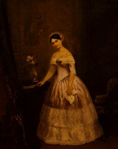 Prilidiano Pueyrredon - Retrato de Manuelita Rosas (estudio) - Google Art Project