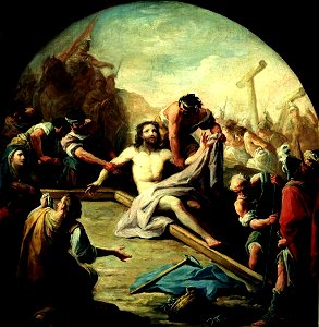 Preparativos para la crucifixión de Cristo, de Mariano Salvador Maella (Museo Lázaro Galdiano, Madrid)