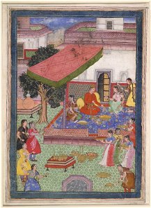 Prince or noble visiting the women's quarters or zenana
