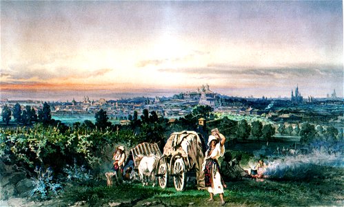 Preziosi - Perspectiva Bucureştilor de la Filaret, 1868