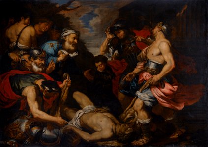 Priamo riscatta il corpo di Ettore - Langetti