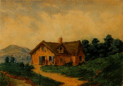 Prilidiano Pueyrredon - Paisaje (Granja europea) - Google Art Project