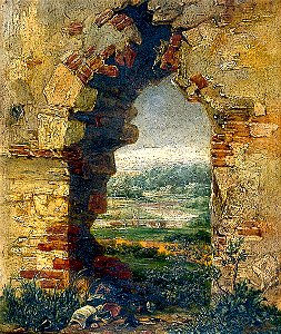 Priest - Thorpe River, Norwich (View through an arch of Whitlingham Church)