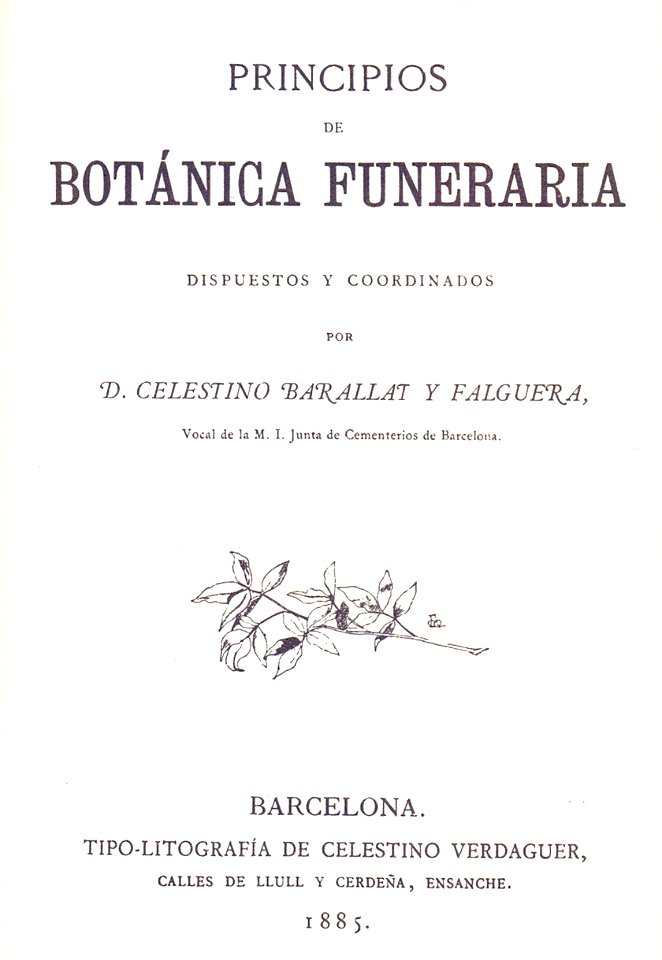 Principios de botánica funeraria, de Celestino Barallat y Falguera (1885), de Apeles Mestres