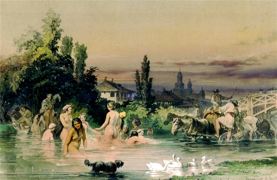 Preziosi - Dâmboviţa la Bucureşti, 1868