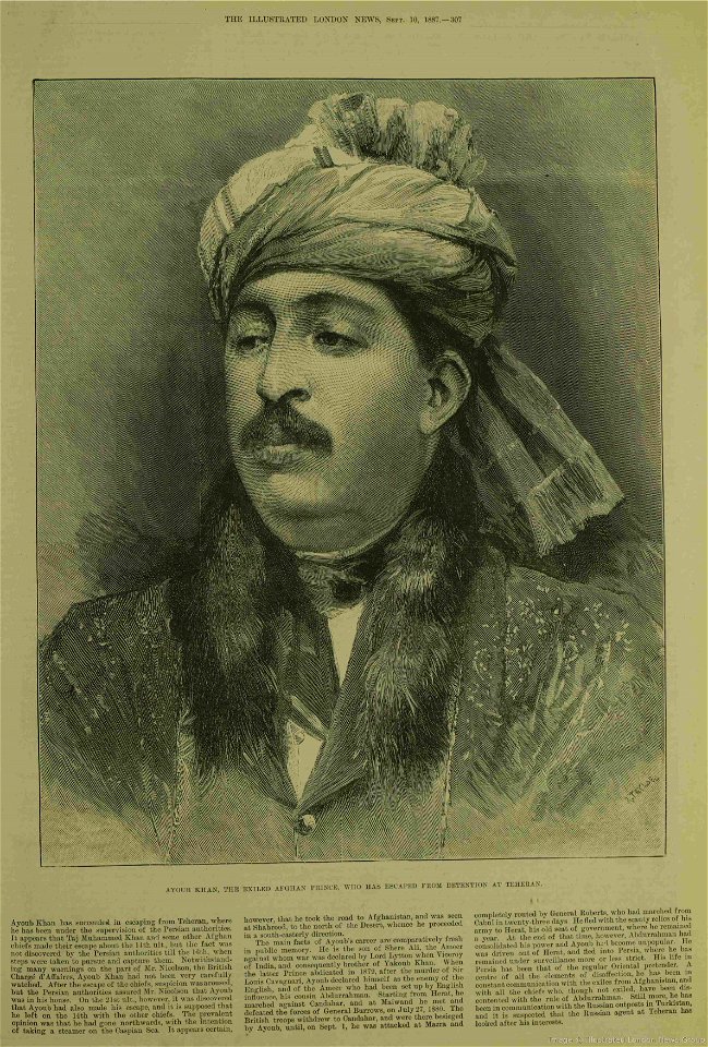 Prince Ayub Khan of Afghanistan