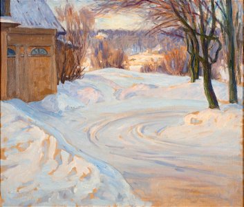Prins Eugen - The Lane. Winter Scene - NM 2472 - Nationalmuseum. Free illustration for personal and commercial use.