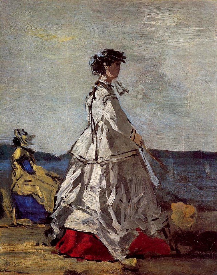 Eugène Boudin, La princesse Pauline de Metternich sur la plage