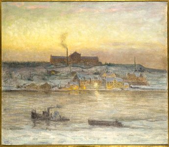 Prins Eugen - An Early Winter Morning - NM 2470 - Nationalmuseum. Free illustration for personal and commercial use.