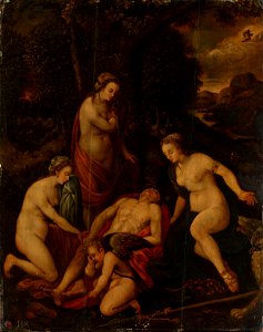 Previously attributed to Bernard van Orley (c. 1488-1541-2) - The Death of Adonis - RCIN 402680 - Royal Collection