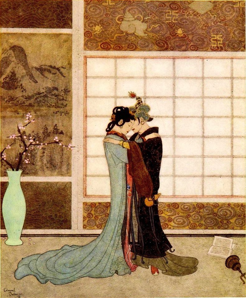 Princess Badoura, a tale from the Arabian nights - Dulac color plate facing page 048