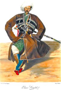Prince Kazbek (Scènes, paysages, moeurs et costumes du Caucase dessinés d'aprés nature par le prince G. Gagarine). Free illustration for personal and commercial use.