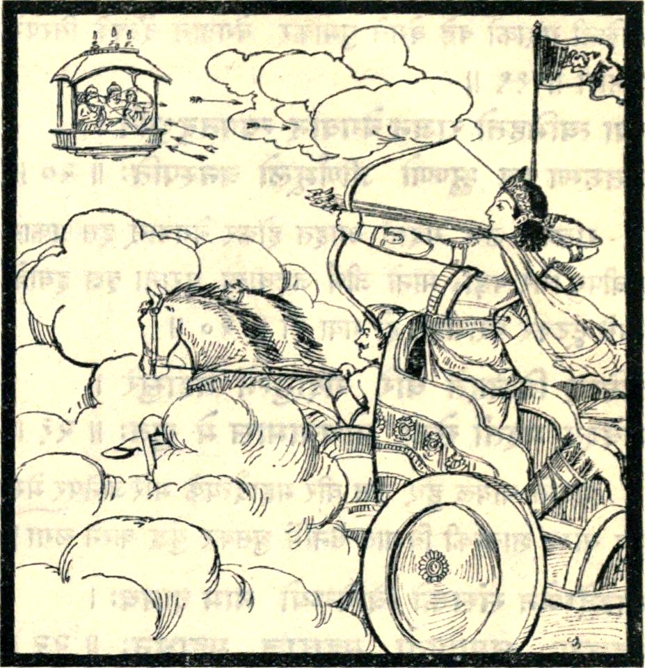 Prince Samba battling with Kshemadarsi