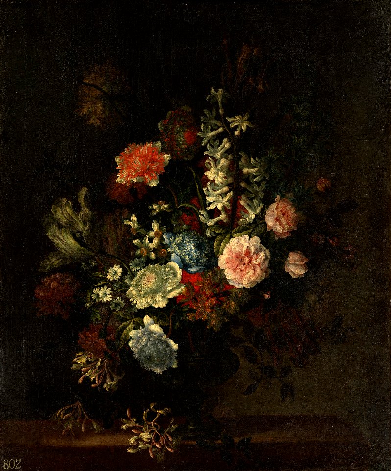 Previously attributed to Jean-Baptiste Monnoyer (1636-99) - Still-Life with a Vase of Flowers - RCIN 407218 - Royal Collection