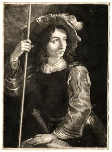 Prince Ruprecht (German, 1619-1682) - The Standard Bearer - 1966.10 - Cleveland Museum of Art