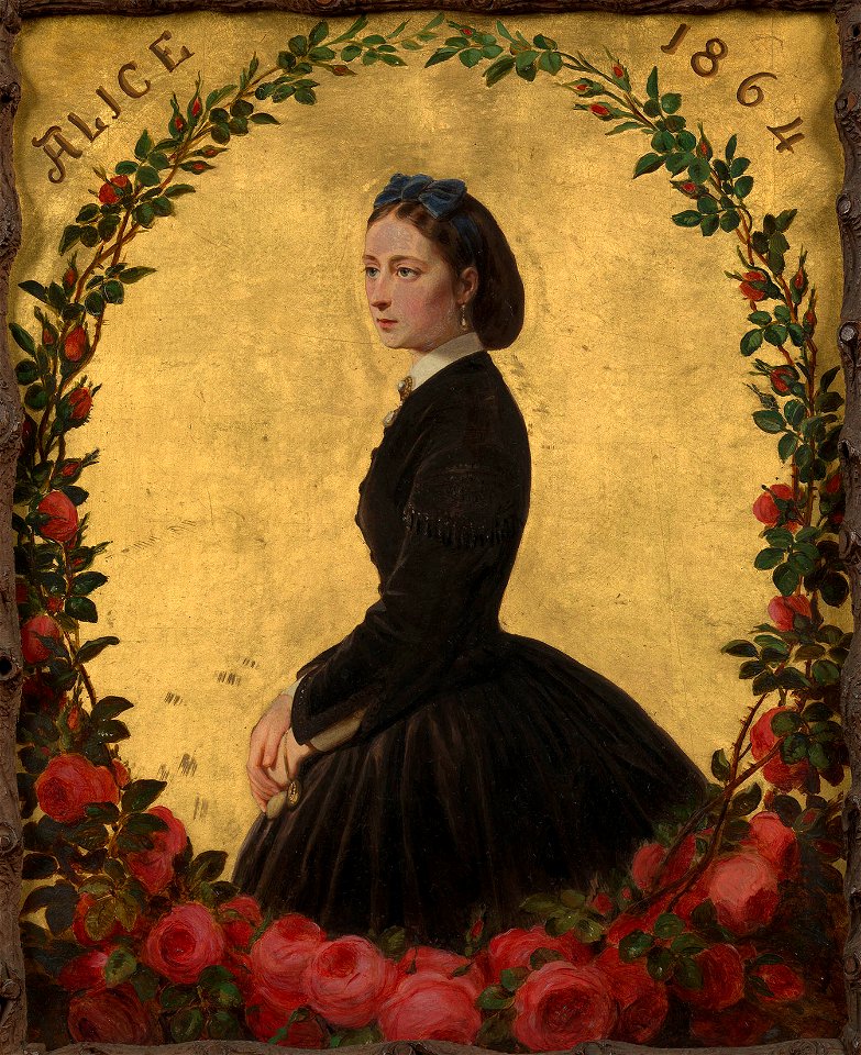 Princess Alice, Grand Duchess of Hesse ^ by Rhine, consort of Ludwig IV, Grand Duke of Hesse ^ by Rhine (1843-78) - Portrait of the artist - RCIN 406311 - Royal Collection