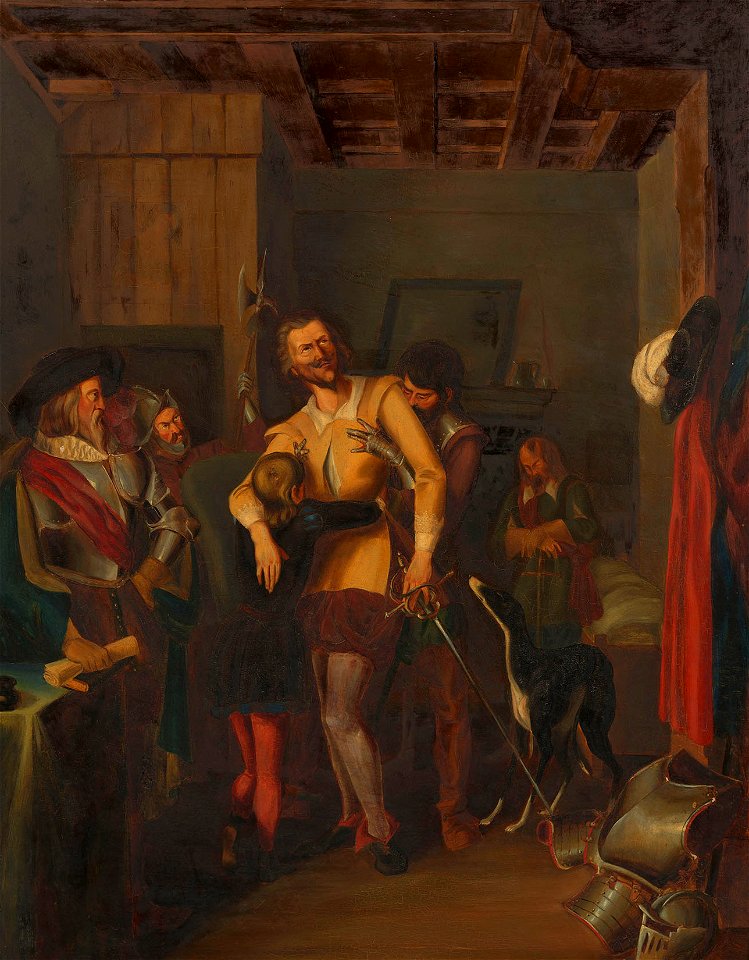 Prince Albert, Prince Consort, consort of Victoria, Queen of the United Kingdom (1819-61) - The Death of Count Mansfield (1580-1626) - RCIN 403743 - Royal Collection